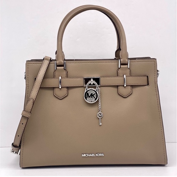 Michael Kors Hamilton Medium Satchel Crossbody Bag Dusk Color - Picture 1 of 11